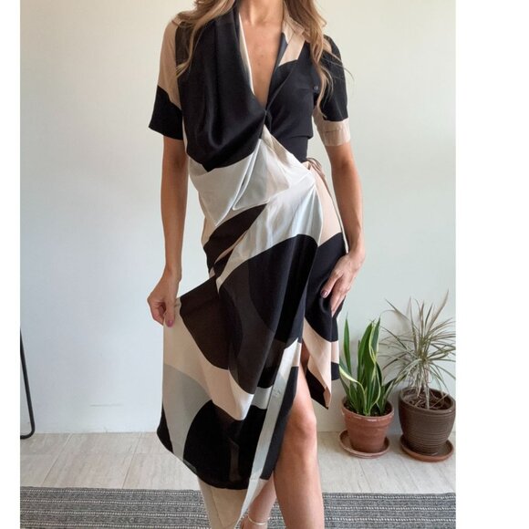 Vivienne Westwood Vintage SS 1999 Asymmetrical Silk Wrap Dress with Polka Dot M - Picture 5 of 8